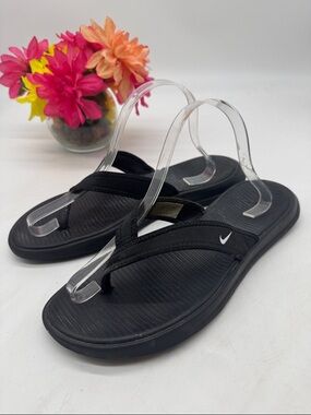 Nike Women's Black Slide-Style Flip Flop Sandals US 10